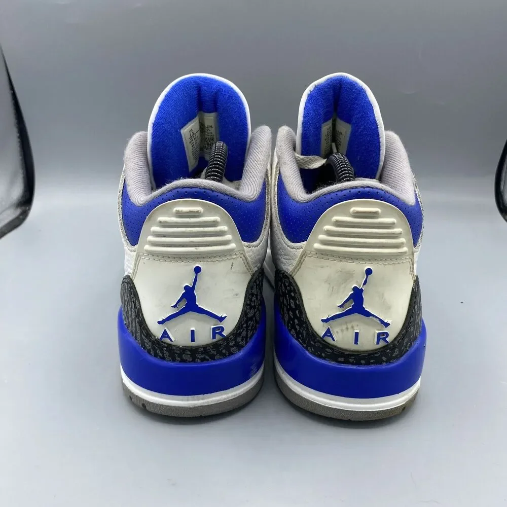 Nike Air Jordan III RETRO 3 Racer Blue Cement OG Sneakers Size 7.5 Rare